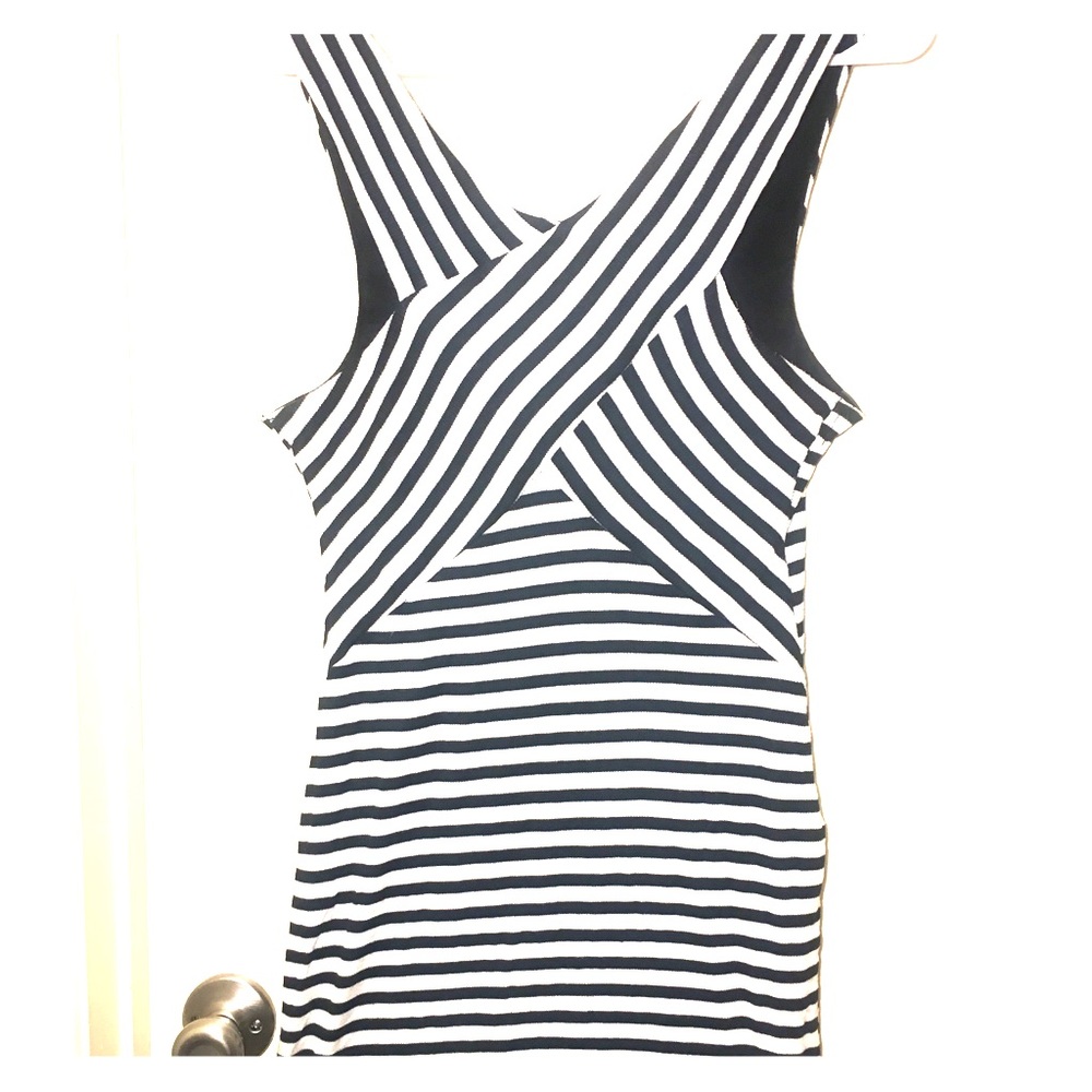 Black & White Striped Mini Dress